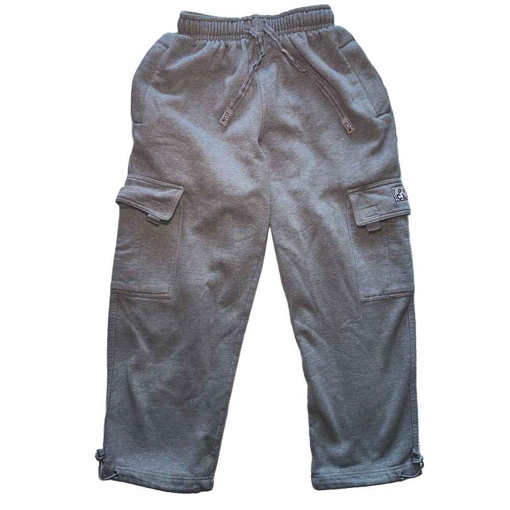 Pro Club Sweats Gray, Very Thick Cargo Pockets size Small - Picture 1 of 9